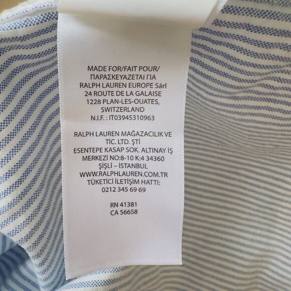 Polo Ralph Lauren Striped Long Sleeve Button Down Shirt Size Medium 10-13 - Picture 6 of 15